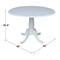 International Concepts Round 42, Round dual drop Leaf Pedestal Table, 29.5  inH, White, 42 W, 42 L, 29.5 in H, Wood, White K08-42DPT - alternate 7